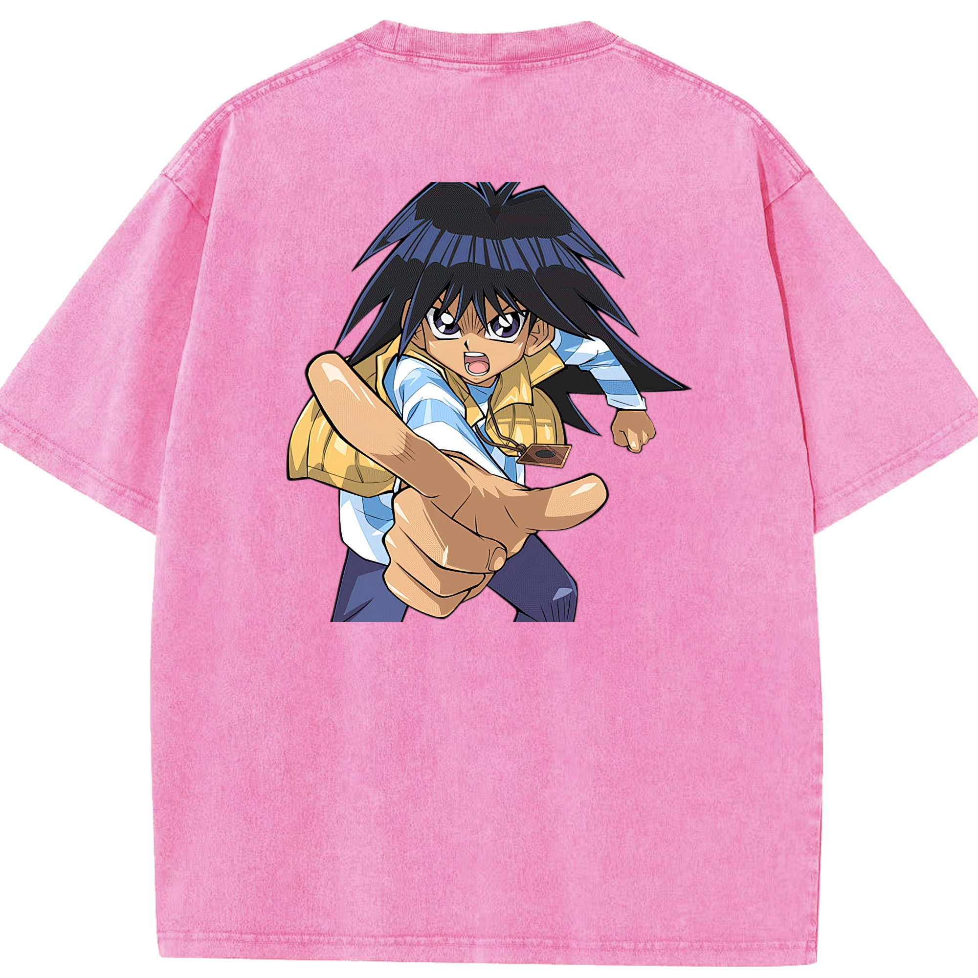 （画像用） 遊☆戯☆王 Yu-Gi-Oh! 綿100% ヴィンテージ風 半袖Tシャツ（背面プリント）